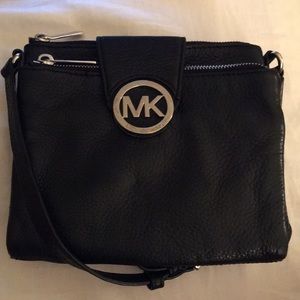 Michael Kors Fulton Crossbody Bag in Black Leather